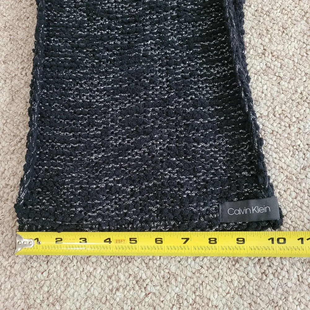 NWT Calvin Klein Black Metallic Infinity Scarf
